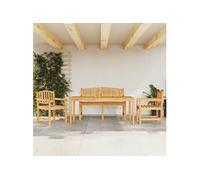 4-delige Tuinset massief teakhout3157944