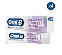 4 Dentifrices Oral-B 3d White Advanced Express Intense 75ml