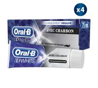 4 Dentifrices Oral-B Charbon 75 ml