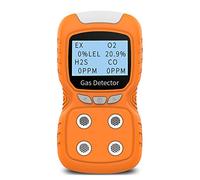 4 Détecteur de gaz, Portable Multi Moniteur de Gaz Écran LCD Rétro-éclairage Batterie Rechargeable Sonore Lumière Vibration Alarme, 2 Ans Détecteur