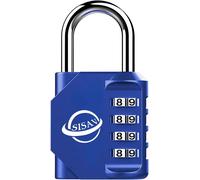 4 Digit Combination Padlock For Outdoor Use,School Gym Locker,Sports Locker,Fence Gate,Gate,Latches And Tool Box,Blue