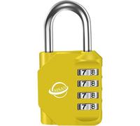 4 Digit Combination Padlock For Outdoor Use,School Gym Locker,Sports Locker,Fence Gate,Gate,Latches And Tool Box,Yellow