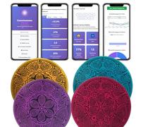 4 disques : feu, eau, terre, air - liberté, stabilité, énergie et flexibilité, équilibre votre astrologie, maison Feng Shui - Antenne géométrique en cuivre - 7,6 cm de diamètre