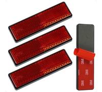 4 disques réflecteurs Moto E4 arrière Rouge 94 x 27,5 x 9 mm catadioptre Auto-adhésif Cat's Eye Scooter Quad homologué E