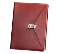 4 dossiers en cuir PU dotés d ' un sceau de mot de passe pour une organisation et une protection efficaces des documents lors des voyages et des réunions