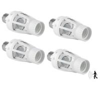 4 douilles de lampe E27 à détecteur de mouvement Lunartec