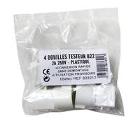 4 douilles testeur B22 en plastique à connexion rapide