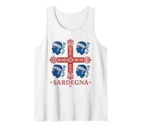 4 Drapeau de l'île de la Sardaigne Bleu Mori Débardeur