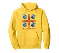 4 Drapeau de l'île de la Sardaigne Bleu Mori Sweat à Capuche