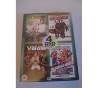 4 DVD BOXSET KNOCKED UP, THE 40 YEAR OLD VIRGIN, SUPERBAD, TALLADEGA NIGHTS