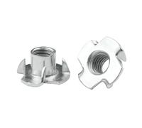 4 écrou T Écrou À Quatre Griffes Plaqué Zinc M3-M12, 10 Pièces, Insert Dents Aveugles