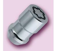 4 Ecrous Antivol Chrome 12x125 Plat15-35mm Douille 21mm Mcgard