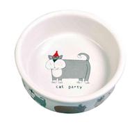 4 Écuelles Céramique Pour Chats - 0,2 L/Ø 12 Cm, Blanc
