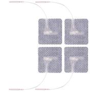 4 électrodes adhésives carrées 5 x 5 cm avec fil. Prise universelle compatible avec électrodes tesmed