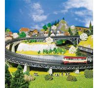 4 éléments de rampe - Courbes-N 1/160-FALLER 222542