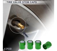 4 Embouts De Valve De Pneu Capsule De Valve De Pneu Élégante 8X13Mm Couvre-Poussière De Valve De Pneu Motif De Chat Mignon Vert Alliage D'Aluminium Résine Époxy