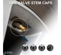 4 Embouts De Valve De Pneu Élégants 7X17Mm Couvre-Poussière De Valve De Pneu Forme De Billard En Alliage D'Aluminium De Tonalité De Titane