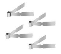 4 Emporte-Pièces à Maamoul en Acier Inoxydable - Pince à Pâtisserie pour Sceller et Décorer Biscuits, Chaussons & Tartes - Outil Professionnel pour Shakarbura et Pâtisseries Orientales