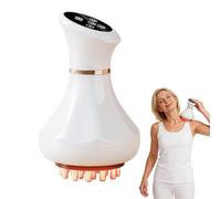 4 En 1 Appareil Anti Cellulite,Masseur électrique Machine Sculpture Portable,21 Points Massage Circulaires,9 Vitesses,EMS Microcurrent+Thérapie par Lumière Rouge,Pour L'abdomen,Fesses,Jambes (Blanc)