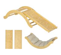 4 En 1 Arche Escalade Enfant Chaise À Bascule Avec Coussin Rampe Double-Face Grimper Glisser Bois