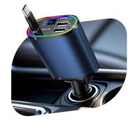 4 en 1 Chargeur Allume Cigare USB C, 78W Rétractable Charge Rapide Chargeur Voiture avec USB-C/USB-A, Prise Ajustable, Voyage Car Accesoire pour iPhone 16/15/14/13/Galaxy/Android, Bleu