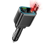 4 en 1 Chargeur Allume Cigare Voiture USB C, 83W PD 3.0 Charge Rapide Chargeur Voiture avec USB-C/USB-A, 180° Pliable Prise 12V/24V pour iPhone 17/16/15/14/Galaxy/Android