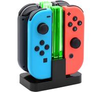 4 En 1 Chargeur Pour Compatible Avec Joy Con Pour Switch & Oled Model, Station De Charge Pour Pro Manettes