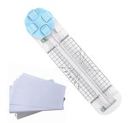 4 En 1 Compact Léger Massicot, 355 * 83mm PP/ABS Coupe Papier, Équipé Quatre Types De Lames, Patins Antidérapants Multipoints Sur Le Dessous, D'une Échelle Haute Définition Et D'une