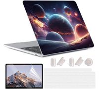 4 En 1 Coque Pour Macbook Air M2 M3 13.6 Pouces A2681 A3113, 2022 2024 Release Avec Touch Id, Ultra-Fine Protection Coque Rigide En Plastique Pour Mac Air 13 M3 M2 - Fête Planète 0[POR5247219]