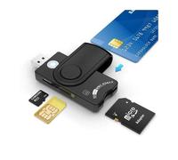 4 en 1 Lecteur Carte SIM,Micro SD Puce pour DOD Accès Commun CAC/SIM/ID/IC Banque, Compatible avec Windows/Vista