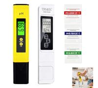 4 en 1 PH TDS Testeur qualité l'eau, Testeur pH Mètre électronique, TDS EC Mètre Température, Haute Précision Auto Calibration Compensation Température, Analyse Qualité de l’Eau pour Aquarium Piscine