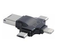 4 en 1 Qumox Lecteur carte mémoire micro SD Micro TF USB Type C OTG pour IOS iPhone Android Samsung G