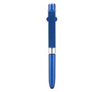 4 en 1 Stylet Multifonction Touche capacitive Touche avec Stylet, lumière LED, Support de téléphone Pliable pour Le Personnel de Bureau, célibataire (Bleu)
