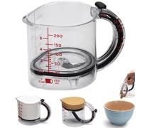 4 en 1 tasse à mesure réglable, tasse de mesure multifonctionnelle avec base de joint de style grattoir, outils de cuisson de mesures pour la cuisson