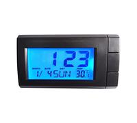 4 en 1 Thermomètre d'horloge Voiture, Rétroéclairage Horloge de Tableau Bord Véhicule avec Numérique Nuit pour Tous les Modèles de Voiture
