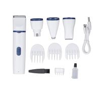 4 en 1 Tondeuse Chien Professionnelle,Tondeuse Chien Set,Tondeuses Silencieuse,Kit de rasage remplaçable pour le corps et les jambes pour Petits Chiens Chats Poils Pattes Oreilles (Blue)