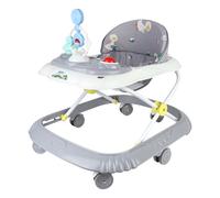 4 en 1 Trotteur Bébé Garçon Fille avec 3 Hauteur Réglable,Trotteur Marche Bébé Pliable Évolutif avec Boîte à Musique Amovible,Roues Silencieuses,Charge 12kg pour 6 Mois et Plus