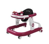 4 en 1 Trotteur Pliable,Station de Jeu Électronique Amovible avec Lumières et Mélodies, Hauteur Réglable, Rangement Facile,6 Mois et Plus,Chariot d'éveil et de marche Trotteur