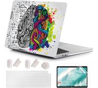 4 En 1 Ultra-Mince Coque Pour Macbook Air 13.6 Pouces M4 M3 M2 2022 2024 2025 Modèle A3240 A3113 A2681, Étui De Rigide Plastique & Protège Clavier Pour Macbook Air 13 M4, Cerveau C[POR5241793]