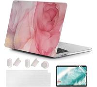 4 En 1 Ultra-Mince Coque Pour Macbook Air 13.6 Pouces M4 M3 M2 2022 2024 2025 Modèle A3240 A3113 A2681, Étui De Rigide Plastique & Protège Clavier Pour Macbook Air 13 M4, Marbre Créatif 32