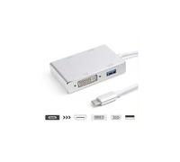 4 en 1 usb 3.1 usb c type c vers hdmi vga dvi câble adaptateur usb 3.0 pour ordinateur portable apple macbook google chromebook pixel