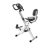 4 en 1 Vélo d'appartement magnétique pliable - avec écran LCD et capteur de fréquence cardiaque - avec bandes de résistance -