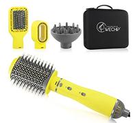 [4 en 1] WeChip Brosse Soufflante, Brosse Chauffante pour sécher, volumiser, lisser, boucler [Ion négatif] Brosse Seche Cheveux réduit les frisottis antistatique