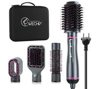 [4 en 1] WeChip Brosse Soufflante, Brosse Chauffante pour sécher, volumiser, lisser, boucler [Ion négatif] Brosse Seche Cheveux réduit les frisottis antistatique