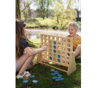 4 En Ligne Géant En Bois Fsc - Jeu De Société Classique Famille - Jeu Géant Multicolore TU