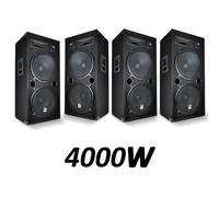 4 Enceintes passives sono PA 2x15"/38cm 4000W 3 voies bassreflex BM SONIC LSC215