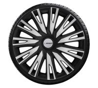 4 Enjoliveurs Michelin 15 Pouces Nvscop Noir/argent