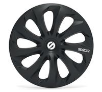 4 Enjoliveurs Noir Sparco Sicilia 13 Pouces