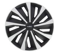 4 Enjoliveurs Wrc 14 Pouces Carbon Style Noir/argent