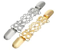 4 ensemble (8 pièces) pince à châle or argent automne hiver accessoires de vêtements créatifs alliage diamant embellissements pull bouton bec canard Broches et pins